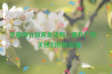 關(guān)鍵詞分組黃金法則，提升廣告相關(guān)性的終極指南