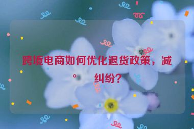 跨境電商如何優(yōu)化退貨政策，減少糾紛？