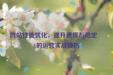 網(wǎng)站性能優(yōu)化，提升速度與穩(wěn)定性的運營實戰(zhàn)技巧