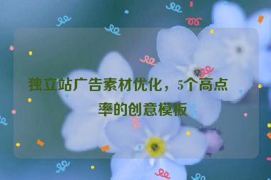 獨(dú)立站廣告素材優(yōu)化，5個高點(diǎn)擊率的創(chuàng)意模板