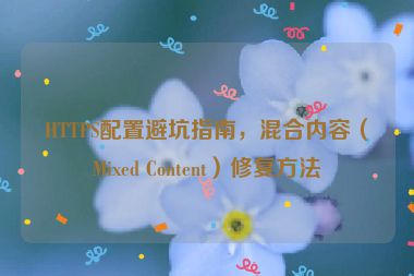 HTTPS配置避坑指南，混合內(nèi)容（Mixed Content）修復(fù)方法