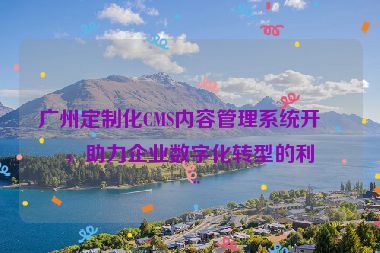 廣州定制化CMS內(nèi)容管理系統(tǒng)開發(fā)，助力企業(yè)數(shù)字化轉(zhuǎn)型的利器