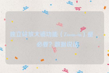 獨立站放大鏡功能（Zoom-in）是否必要？數(shù)據(jù)說話