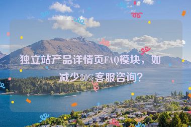 獨(dú)立站產(chǎn)品詳情頁FAQ模塊，如何減少80%客服咨詢？