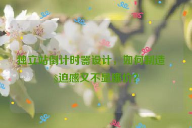 獨(dú)立站倒計(jì)時(shí)器設(shè)計(jì)，如何制造緊迫感又不顯廉價(jià)？