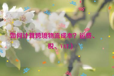 如何計算跨境物流成本？運費、關(guān)稅、VAT）