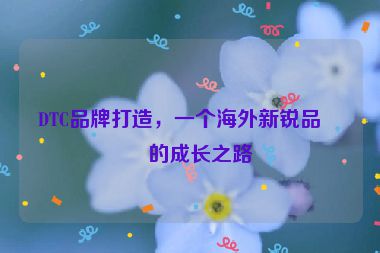 DTC品牌打造，一個(gè)海外新銳品牌的成長(zhǎng)之路