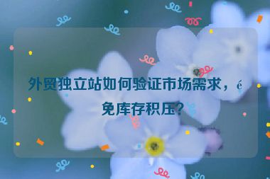 外貿(mào)獨立站如何驗證市場需求，避免庫存積壓？