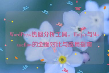 WordPress熱圖分析工具，Hotjar與Mouseflow的全面對(duì)比與應(yīng)用指南