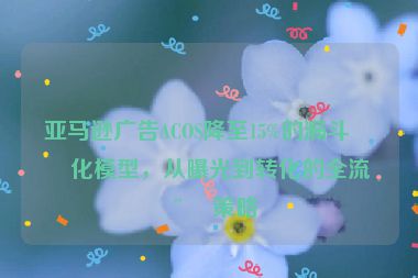 亞馬遜廣告ACOS降至15%的漏斗優(yōu)化模型，從曝光到轉(zhuǎn)化的全流程策略
