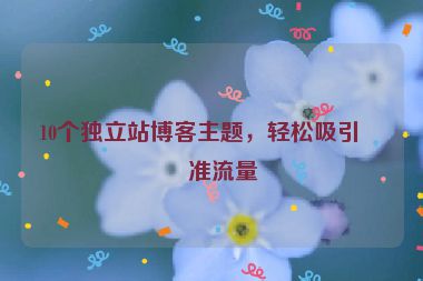 10個獨立站博客主題，輕松吸引精準流量