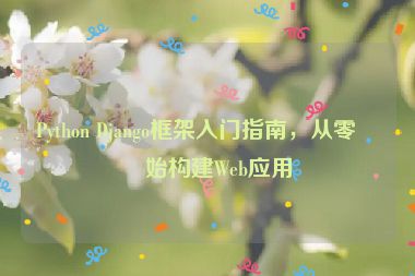 Python Django框架入門指南，從零開始構(gòu)建Web應(yīng)用