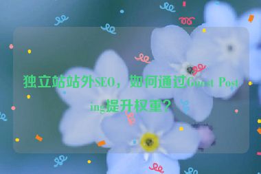 獨立站站外SEO，如何通過Guest Posting提升權(quán)重？