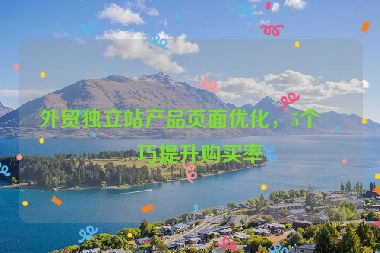 外貿獨立站產品頁面優(yōu)化，5個技巧提升購買率