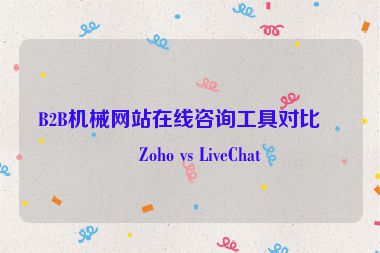B2B機(jī)械網(wǎng)站在線咨詢工具對(duì)比，Zoho vs LiveChat