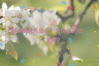 移動端優(yōu)先設(shè)計，為什么它如此重要？