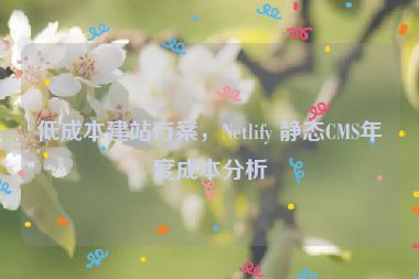 低成本建站方案，Netlify 靜態(tài)CMS年度成本分析