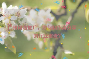 廣州網(wǎng)站推廣，如何制作高分享率的行業(yè)報(bào)告？