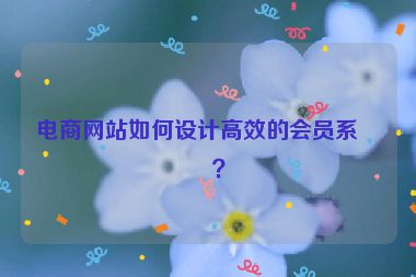 電商網(wǎng)站如何設(shè)計高效的會員系統(tǒng)？