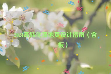2024高轉化落地頁設計指南（含模板）