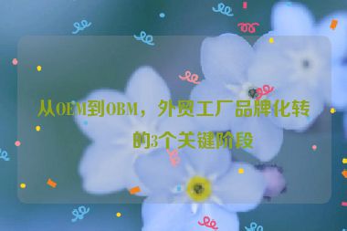 從OEM到OBM，外貿(mào)工廠品牌化轉(zhuǎn)型的3個關(guān)鍵階段