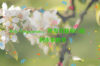 Web Components，開發(fā)可復(fù)用UI組件的未來趨勢
