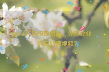 TikTok廣告投放指南，外貿(mào)企業(yè)如何玩轉(zhuǎn)短視頻？