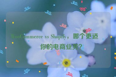 WooCommerce vs Shopify，哪個更適合你的電商業(yè)務？