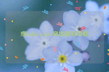 或bullet points突出核心功能