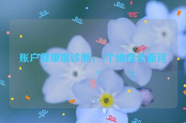 賬戶健康度診斷，7個(gè)維度全面評(píng)估