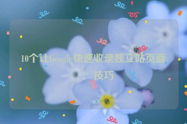 10個(gè)讓Google快速收錄獨(dú)立站頁(yè)面的技巧