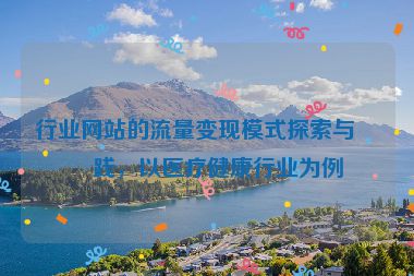 行業(yè)網(wǎng)站的流量變現(xiàn)模式探索與實踐，以醫(yī)療健康行業(yè)為例