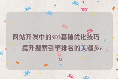 網(wǎng)站開發(fā)中的SEO基礎(chǔ)優(yōu)化技巧：提升搜索引擎排名的關(guān)鍵步驟