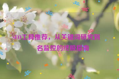 SEO工具推薦，從關鍵詞研究到排名監(jiān)控的終極指南