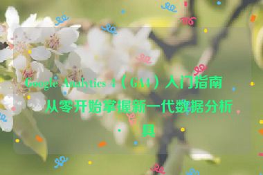Google Analytics 4（GA4）入門指南，從零開始掌握新一代數(shù)據(jù)分析工具