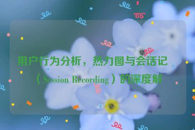 用戶行為分析，熱力圖與會話記錄（Session Recording）的深度解析