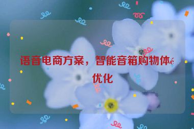 語(yǔ)音電商方案，智能音箱購(gòu)物體驗(yàn)優(yōu)化