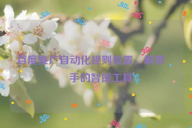 百度推廣自動化規(guī)則設置，解放雙手的智能工具